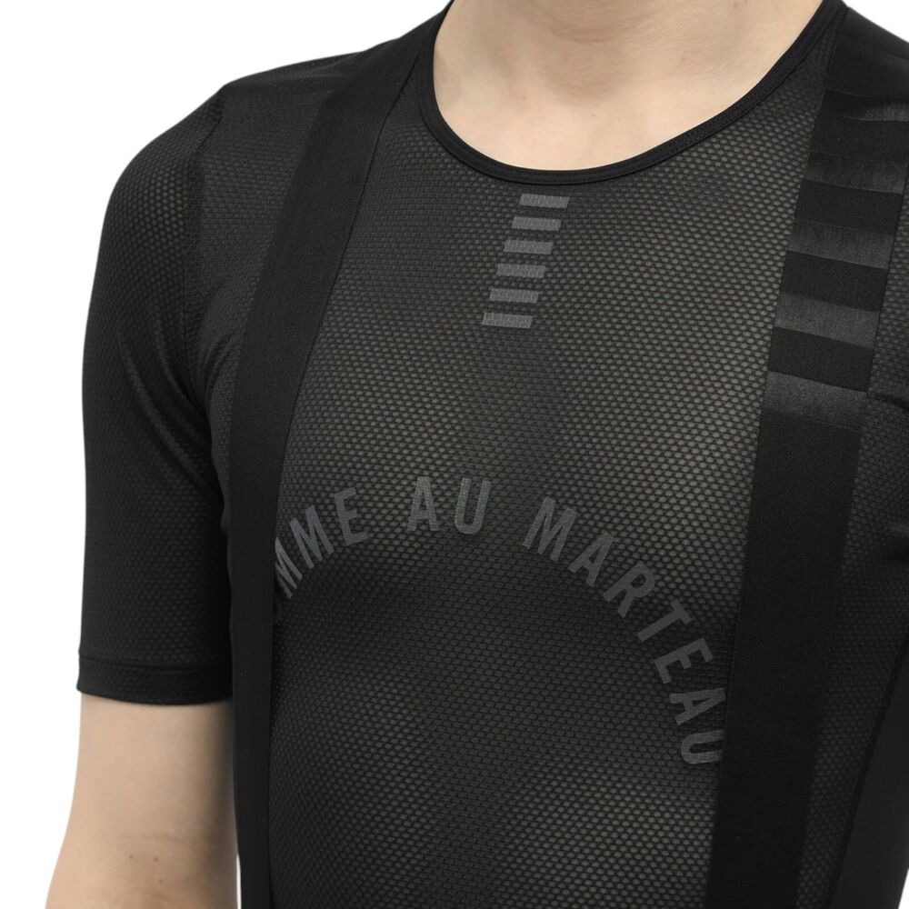Rapha Men's Pro Team Base Layer Short Sleeve L' Homme Au Marteau Black Large